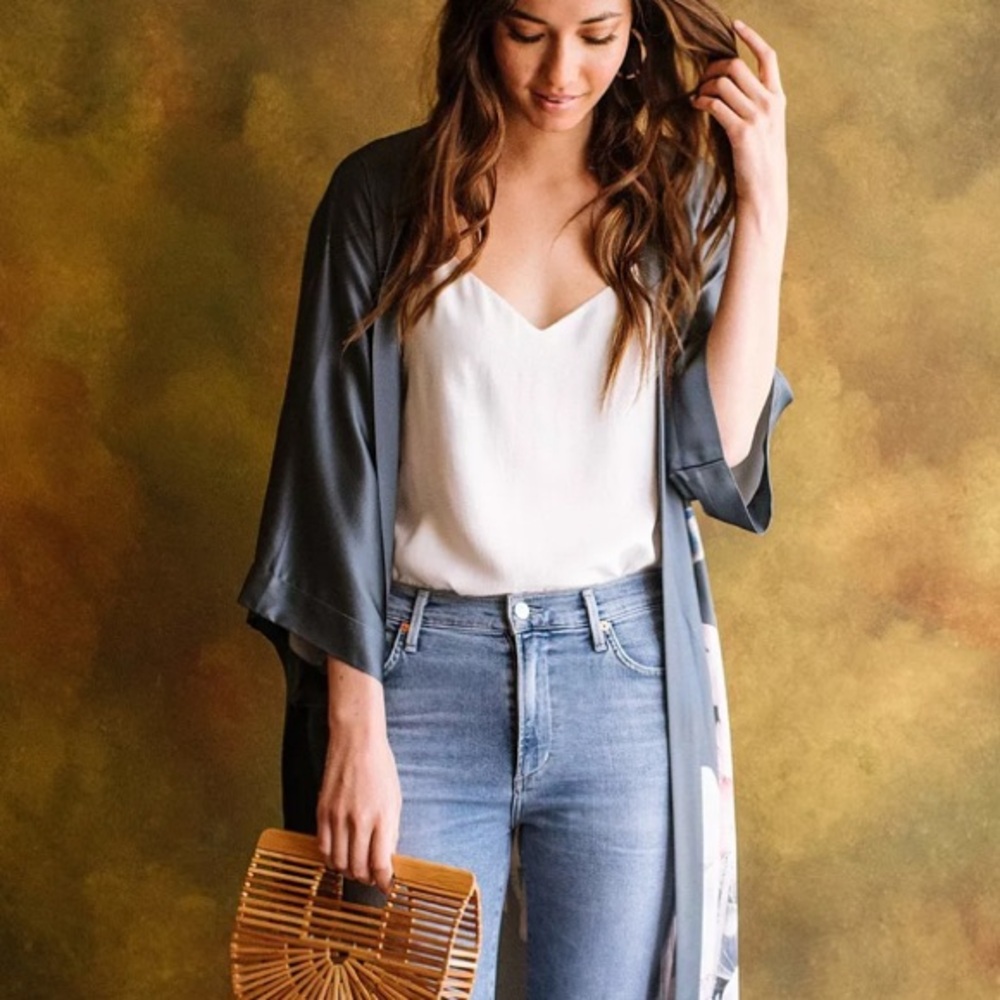 Kim & Ono Washable Silk Kimono - OS